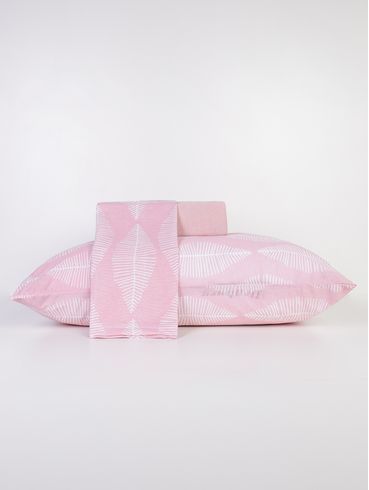Jogo de Lençol Queen Simples Casa Fashion Rosa