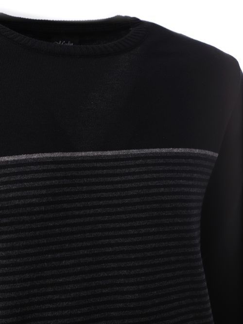Suéter Tricot Manga Longa Masculino PRETO