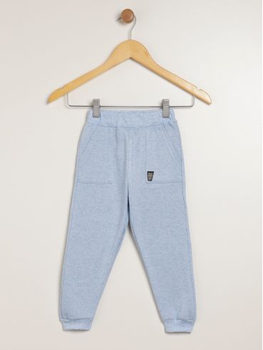 Calça Moletom Infantil Para Menino - AZUL