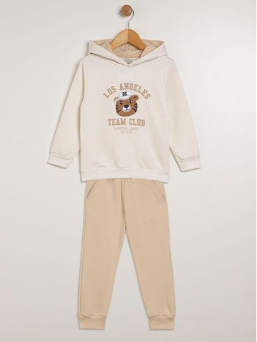 Conjunto Longo Infantil Para Menino - OFF WHITE/BEGE