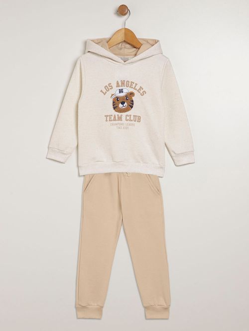 Conjunto Longo Infantil Para Menino - OFF WHITE/BEGE
