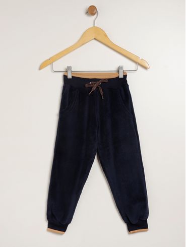 Calça Pelo Sintético Infantil Para Menino - MARINHO