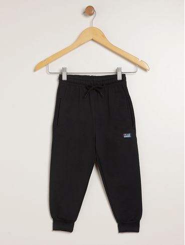 Calça Moletom Infantil Para Menino - PRETO
