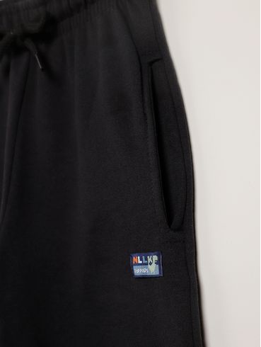 Calça Moletom Infantil Para Menino - PRETO
