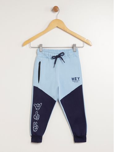 Calça Moletom Infantil Para Menino - MARINHO