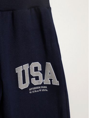 Calça Moletom Infantil Para Menino - MARINHO