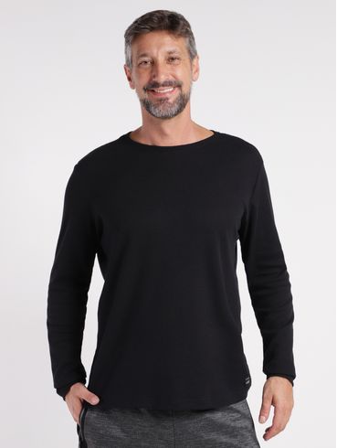 Camiseta Manga Longa Masculina PRETO