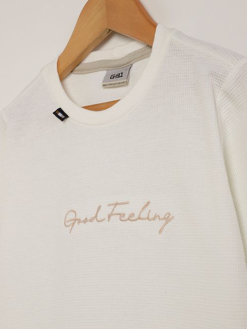 Camiseta Manga Longa Infantil Para Menino - MESCLA