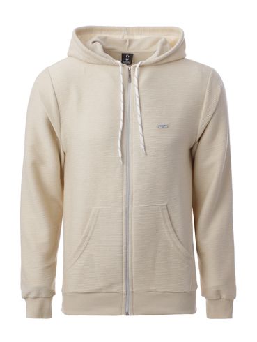 Jaqueta Moletinho com Capuz Masculina AREIA