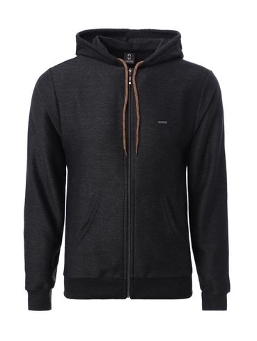 Jaqueta Moletinho com Capuz Masculina PRETO