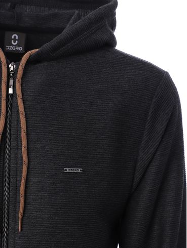 Jaqueta Moletinho com Capuz Masculina PRETO