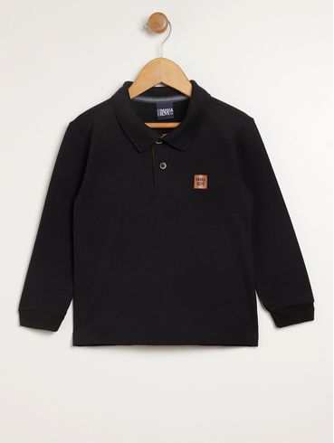 Polo Infantil Para Menino - PRETO