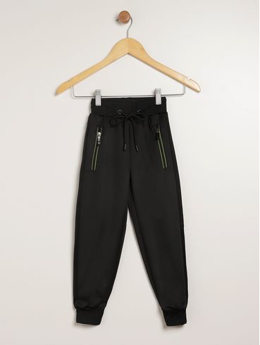 Calça Esportiva Kid+ Infantil Para Menino - PRETO