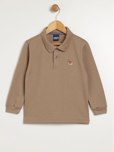 Polo Infantil Para Menino - CAQUI