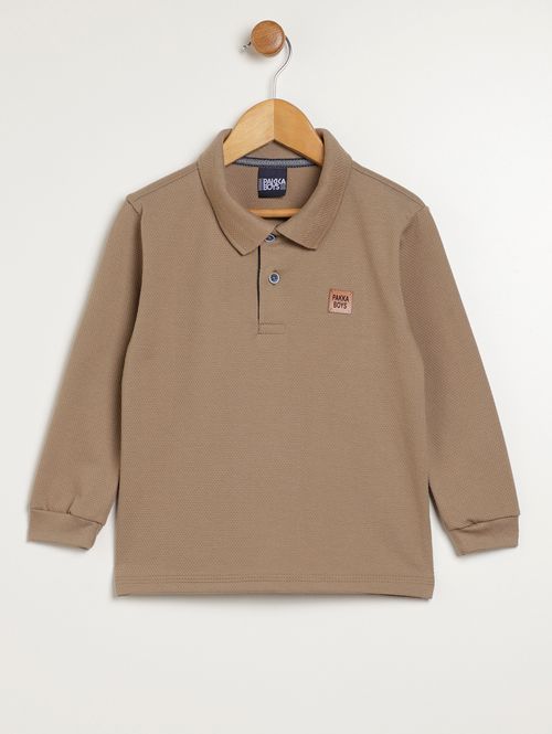 Polo Infantil Para Menino - CAQUI