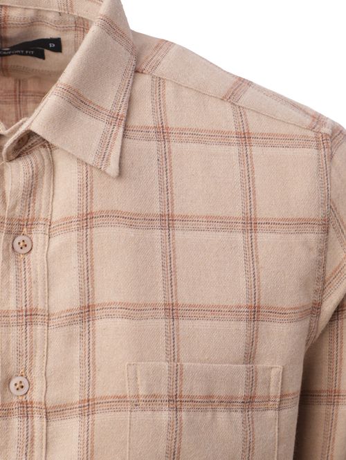 Camisa Manga Longa Vels Masculina BEGE