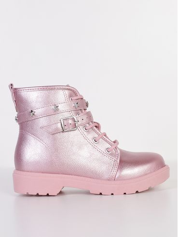 Bota Coturno Molekinha Juvenil Para Menina - ROSA
