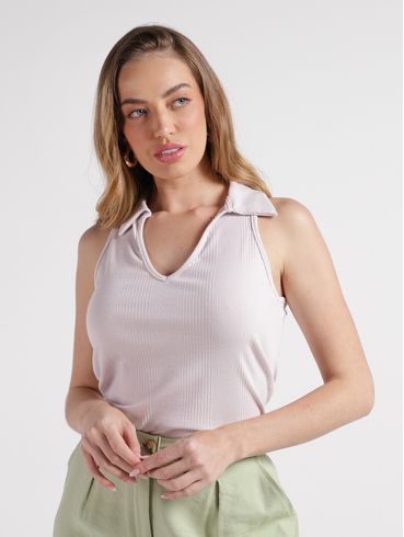 Blusa Regata Feminina BEGE