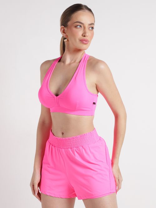 Top Esportivo com Bojo Feminino Rosa