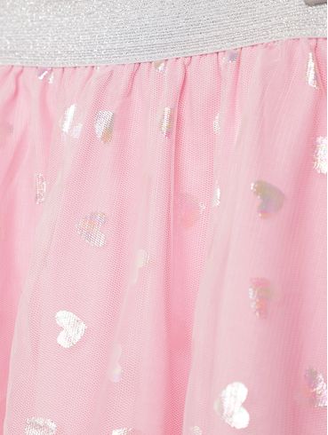 Conjunto Curto com Tule Juvenil Para Menina - OFF WHITE