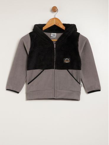 Jaqueta Moletom Infantil Para Menino - CINZA