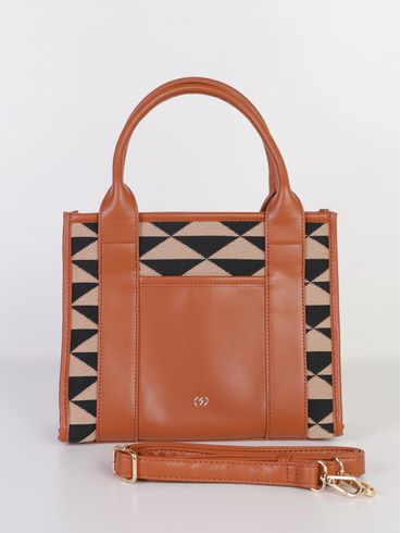 Bolsa Tote Quadrada Gash Feminina CARAMELO