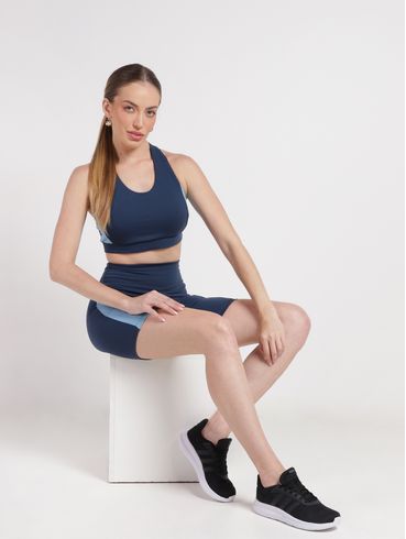 Top Fitness Vels Feminino MARINHO/MARINHO/AZUL CLARO