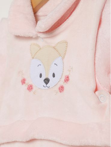 Macacão Plush Infantil Para Bebê - ROSA