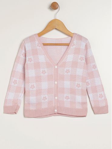 Jaqueta Moletom Infantil Para Menina - ROSE