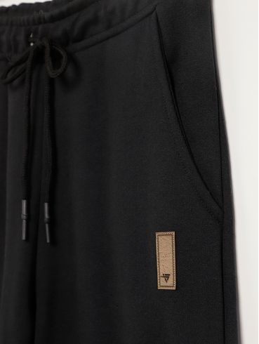 Calça Moletom Jogger Juvenil Para Menino - PRETO