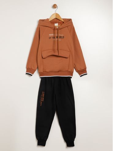 Conjunto Longo Infantil Para Menino - MARROM