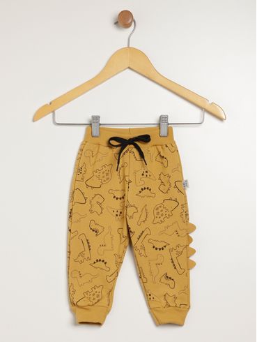 Calça Moletom Infantil Para Bebê - AMARELO