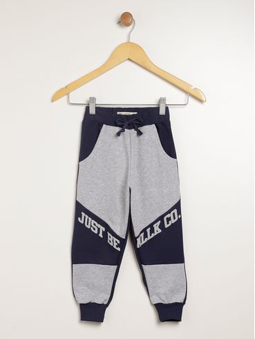 Calça Com Punho Infantil Para Menino - MESCLA