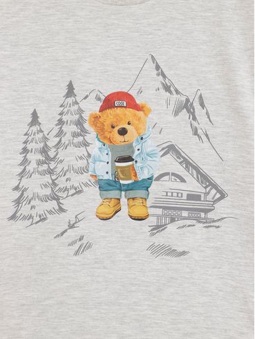 Camiseta Ursinho Infantil Para Menino - MESCLA
