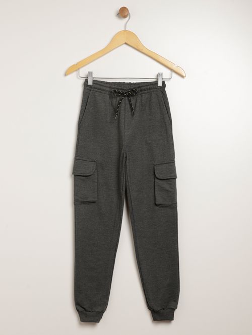 Calça Moletinho Cargo Juvenil Para Menino - VERDE