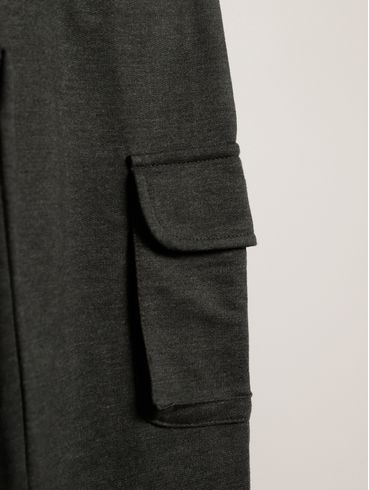 Calça Moletinho Cargo Juvenil Para Menino - VERDE