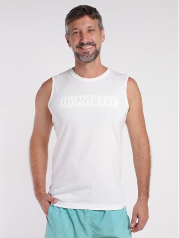 Camiseta Regata Gangster Masculina OFF WHITE