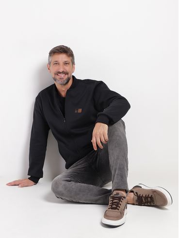 Jaqueta College Masculina PRETO