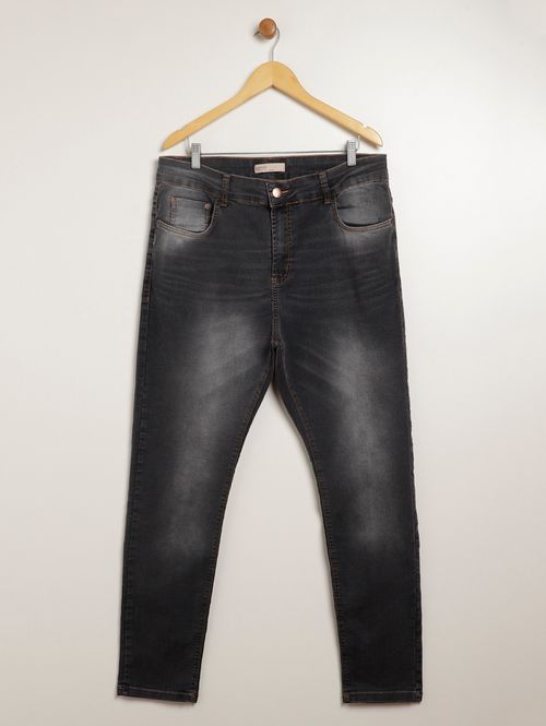 Calça Jeans Confort Plus Size Masculina PRETO