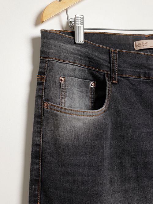 Calça Jeans Confort Plus Size Masculina PRETO