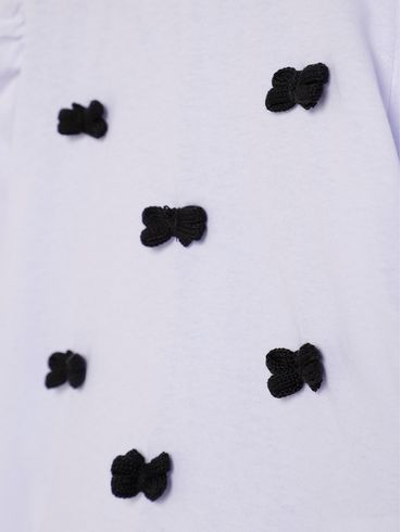 Blusa Manga Longa Laços Infantil Para Menina - BRANCO