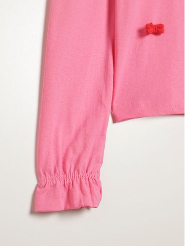 Blusa Manga Longa Laços Infantil Para Menina - ROSA