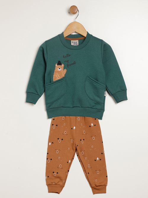 Conjunto Longo Infantil Para Bebê - VERDE