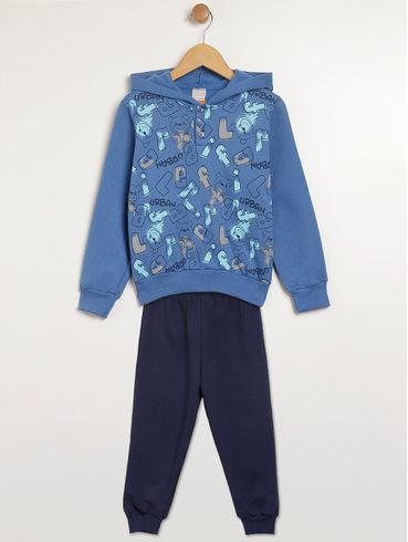 Conjunto Longo Infantil Para Menino - AZUL/MARINHO