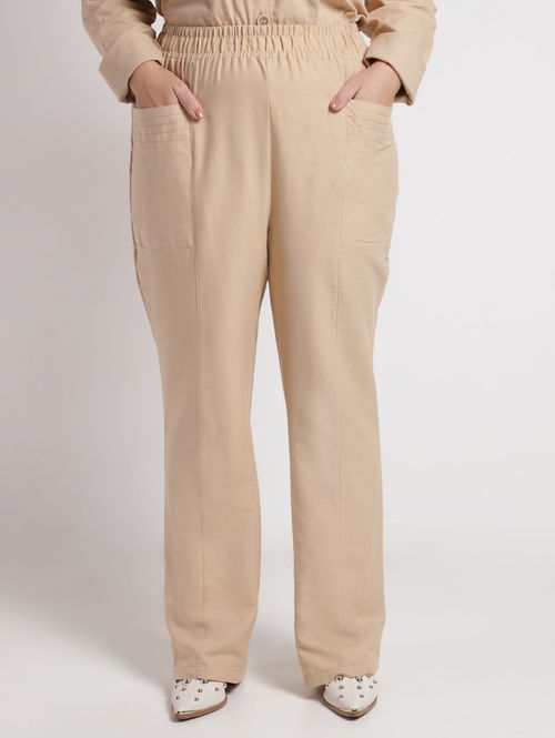 Calça Alfaiataria Reta Feminina BEGE