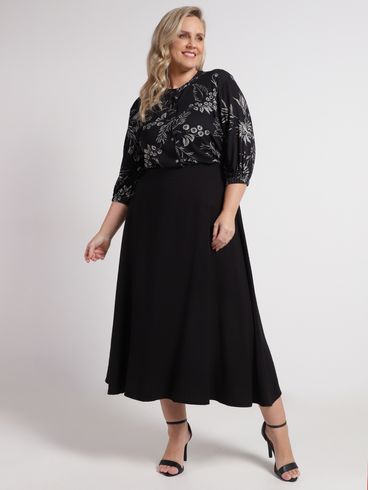 Camisa Plus Size Feminina PRETO