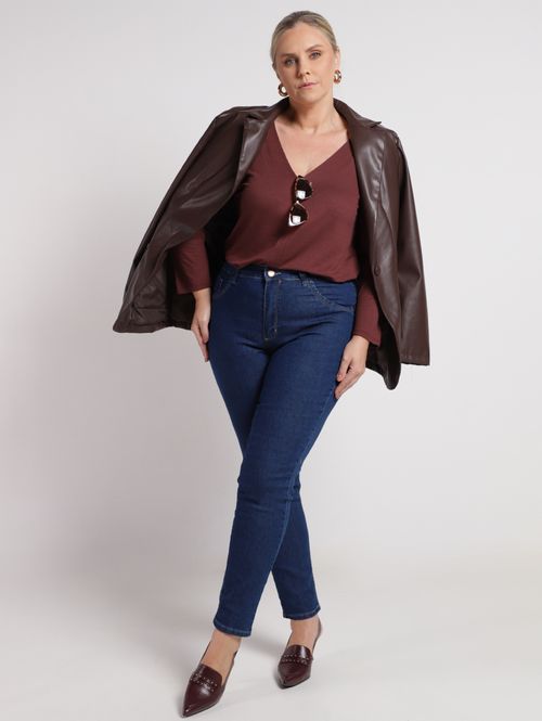 Calça Jeans Cigarrete Feminina AZUL