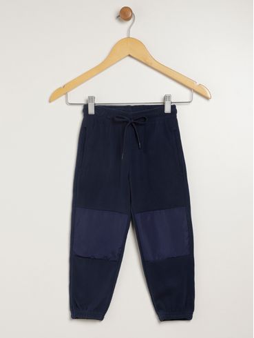 Calça Fleecê Infantil Para Menino - MARINHO