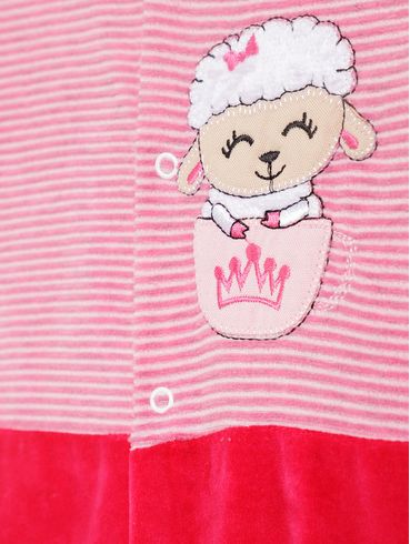 Macacão Plush Infantil Para Bebê - PINK