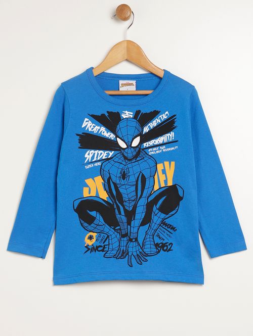 Camiseta Homem Aranha Infantil Para Menino - AZUL